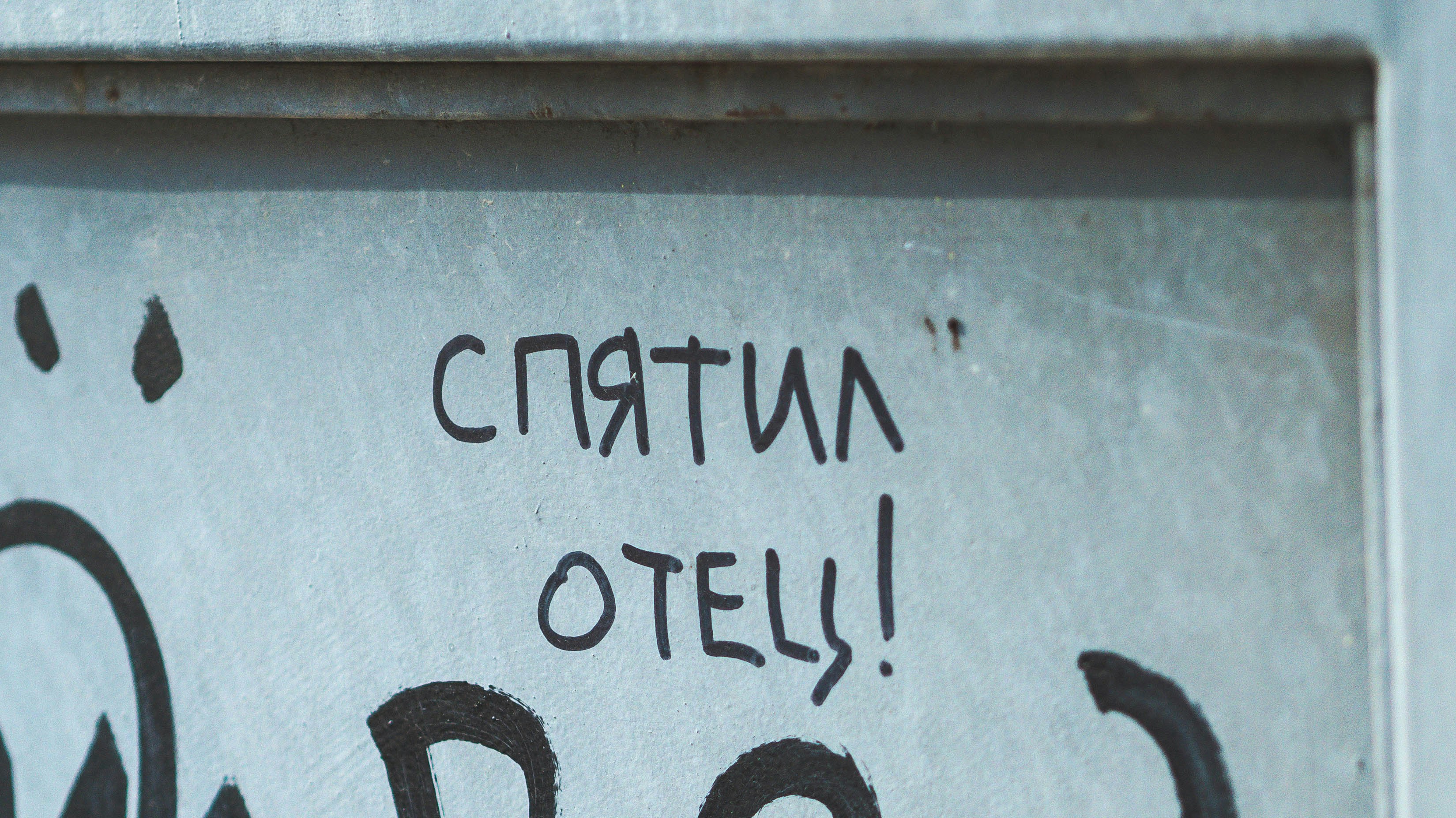 A picture of a picture of a cat on a wall